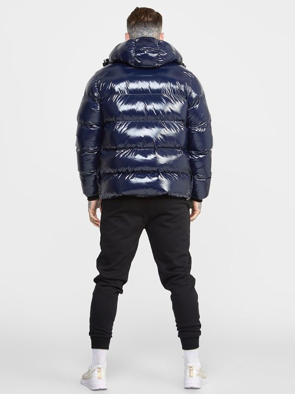 Navy Gloss Puffer Jacket