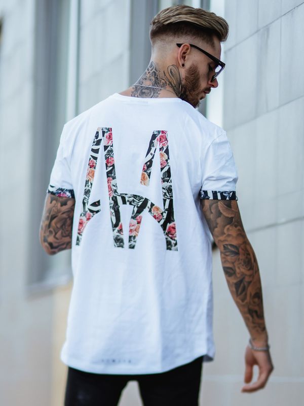 AA Zebra Roses Tee White