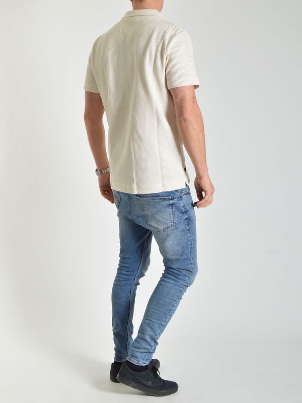 Victor Waffle Shirt Beige