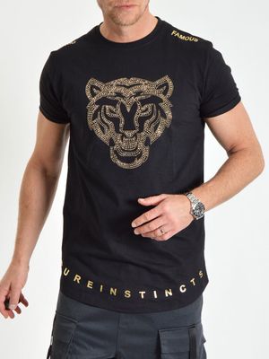 Crystal Tiger Tee Black