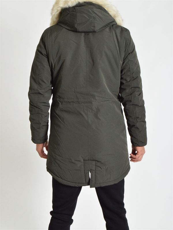 Poly Cotton Parka Army/Offwhite