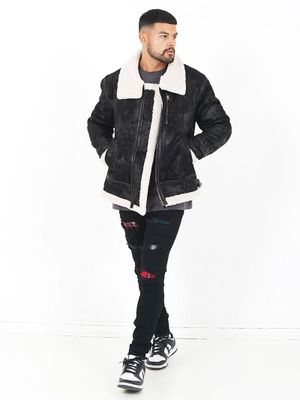 Teddy Shearling Black/Beige