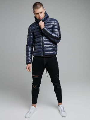 Light Weight Bubble Jacket Navy
