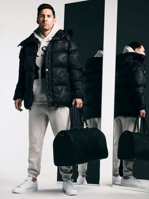 Messi x Monogram Cuffed Pants Grey