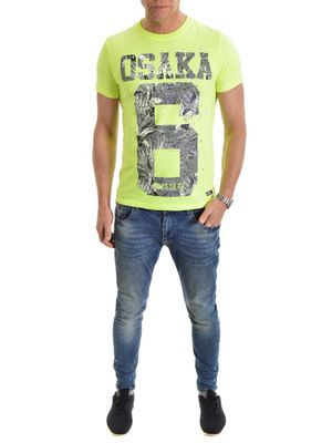 Osaka Hibiscus Infill Tee Scorched Yellow