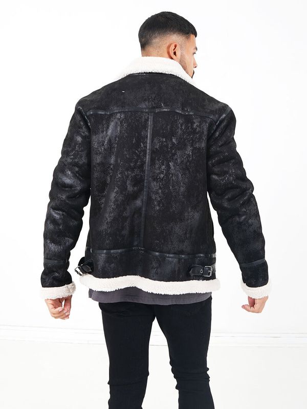 Teddy Shearling Black/Beige