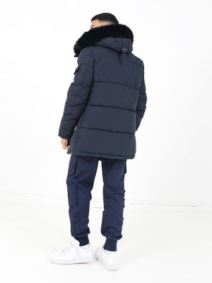 Puffy Fur Parka Navy