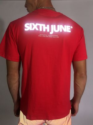 Reflective Pocket Tee Red
