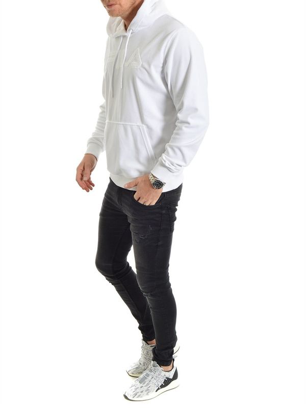 Asher Velour Hoodie White