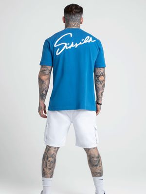 Blue Script Tee