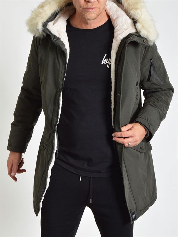 Poly Cotton Parka Army/Offwhite