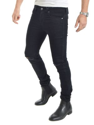 Black Ripped Knee Jeans
