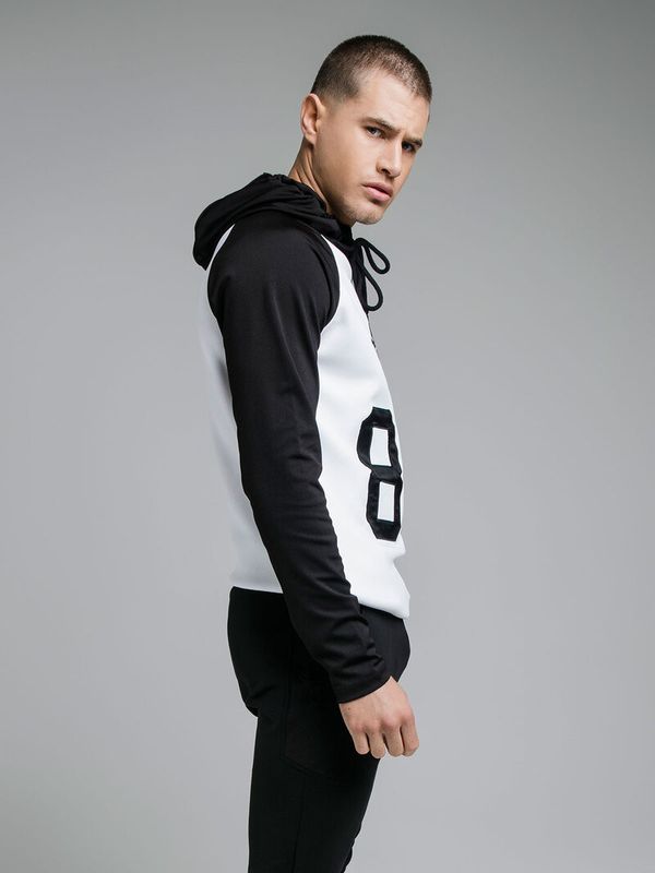 Retro Sports Hoodie Black/White