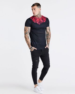 Rose Tee Black