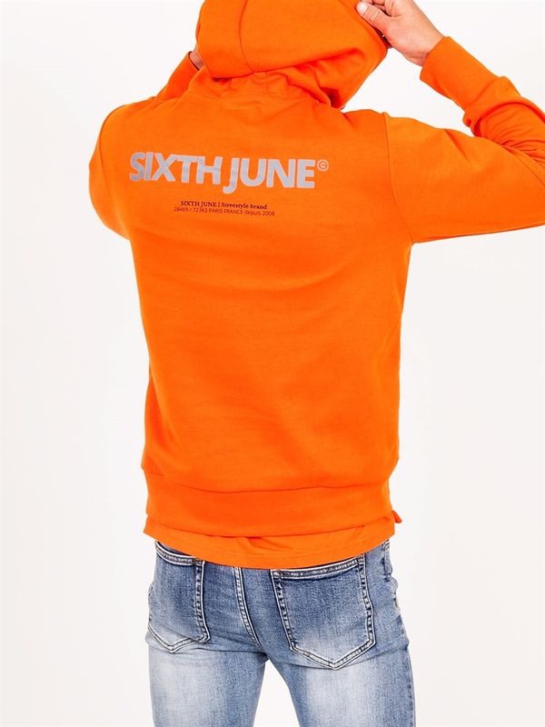 Reflective Logo Hoodie Orange