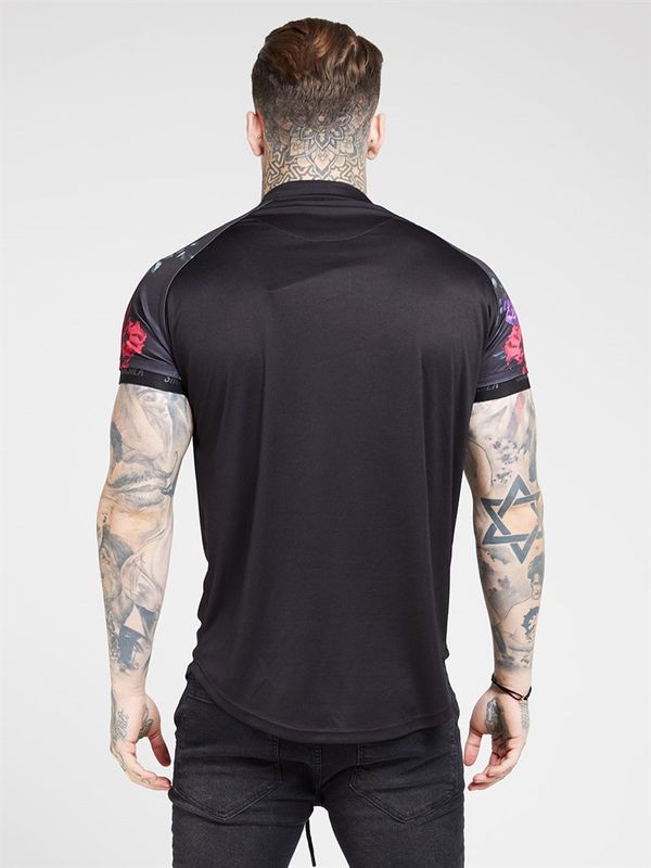 Oil Paint Baseball Tee Black