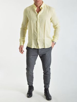 Linston Linen Shirt Light Yellow