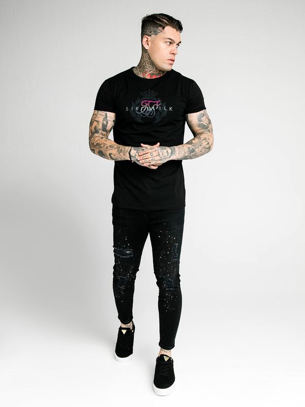 Fade Rhinestone Tee Black