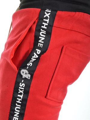Logo Sideband Sweatpants Red