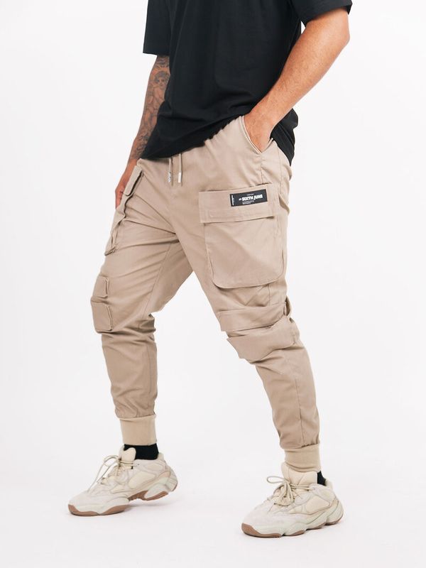 Multi Pocket Cargo Pants Beige