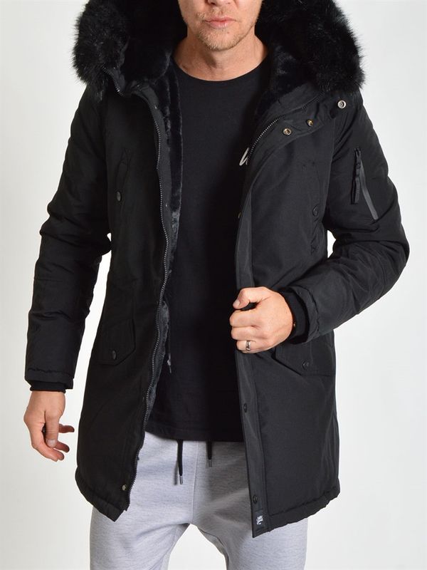 Fur Lining Parka Black/Black