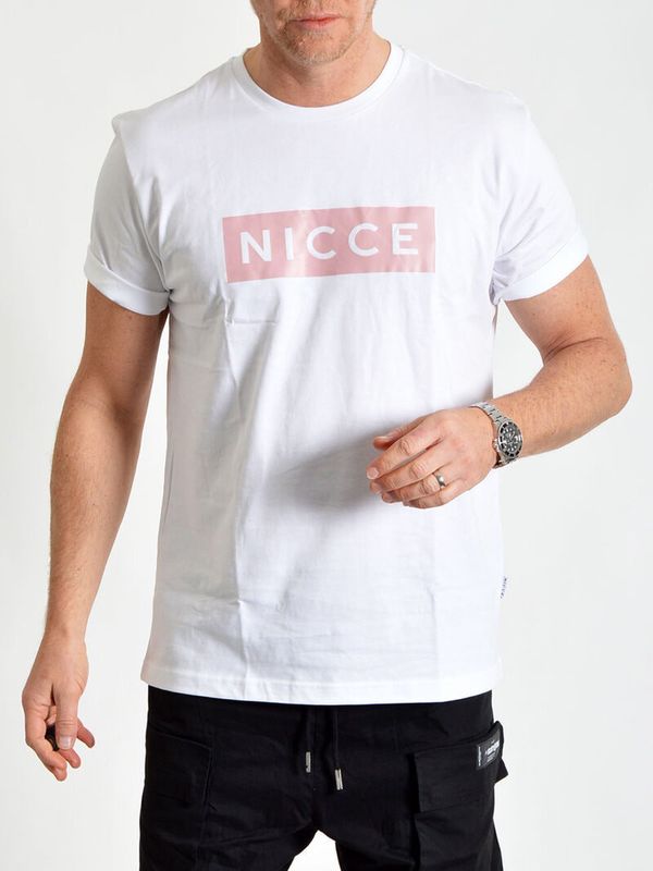 Emblem Tee White/Sunset Pink