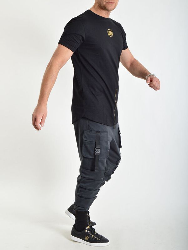 Famous Zipper Tee Black/Gold