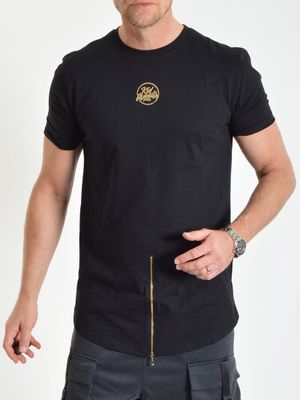 Famous Zipper Tee Black/Gold