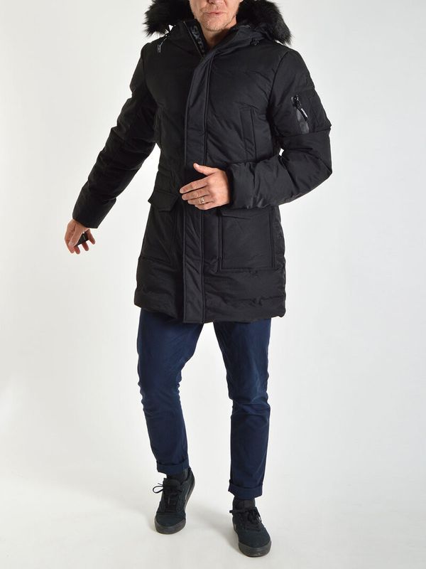 Poly Fur Parka Black