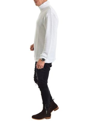 Blench Knitted Polo White