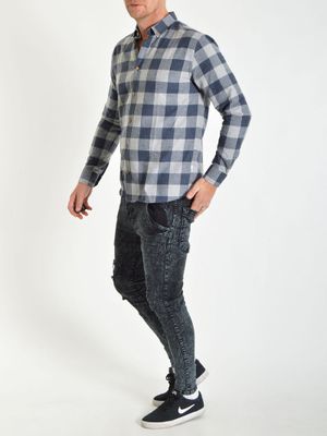 Johan Flannel Check Light Grey