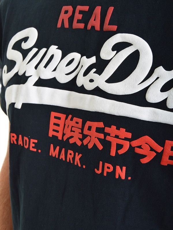 Vintage Logo Tri Tee Navy