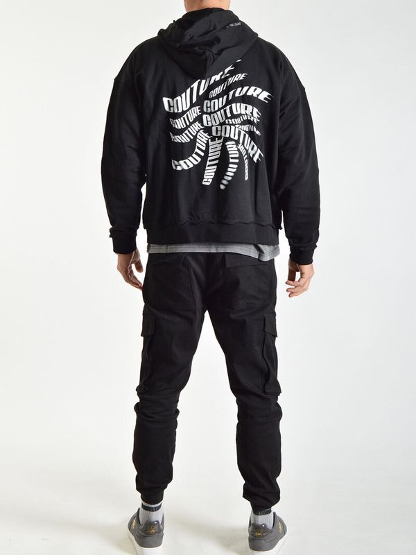 Distorted Logo Hoodie Black