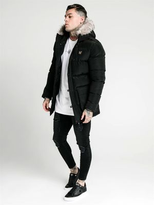 Rip Stop Puff Parka Black