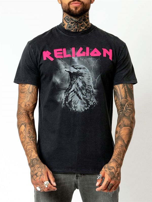 Lightning Eagle Curved Hem Tee