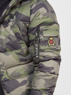 Fur Bomber Jacket Camo