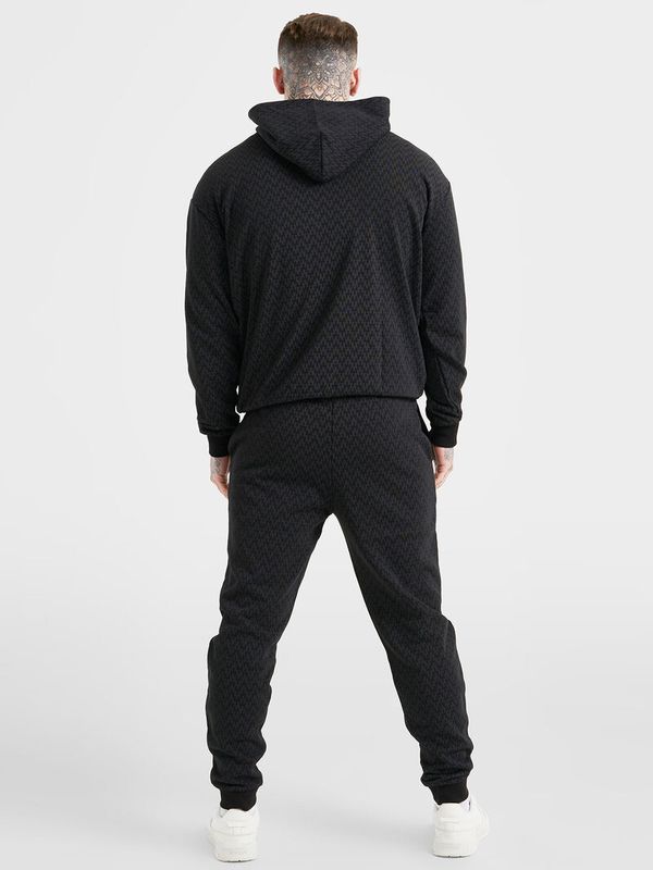 Messi x Monogram Oversized Hoodie Black
