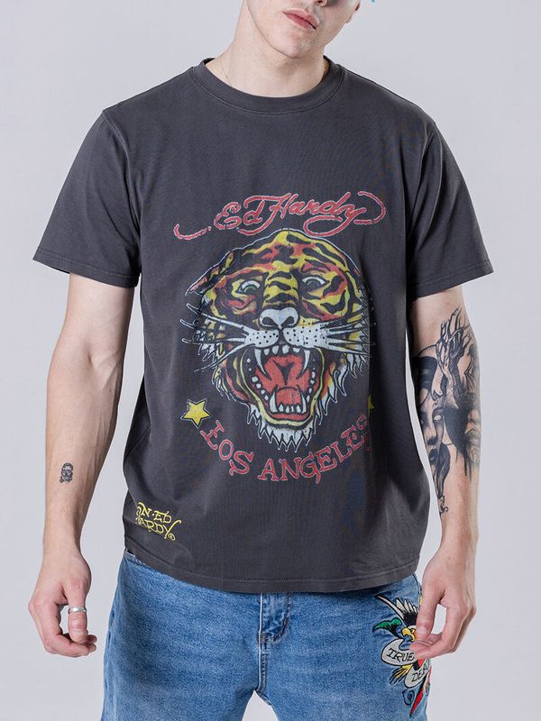 Tiger Vintage Roar Tee Washed Black