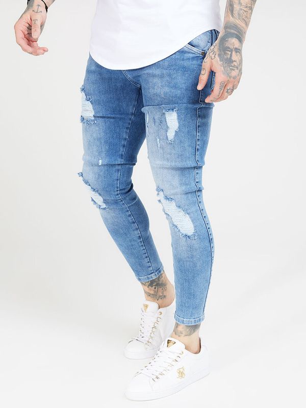 Distressed Skinny Jeans Mid Wash