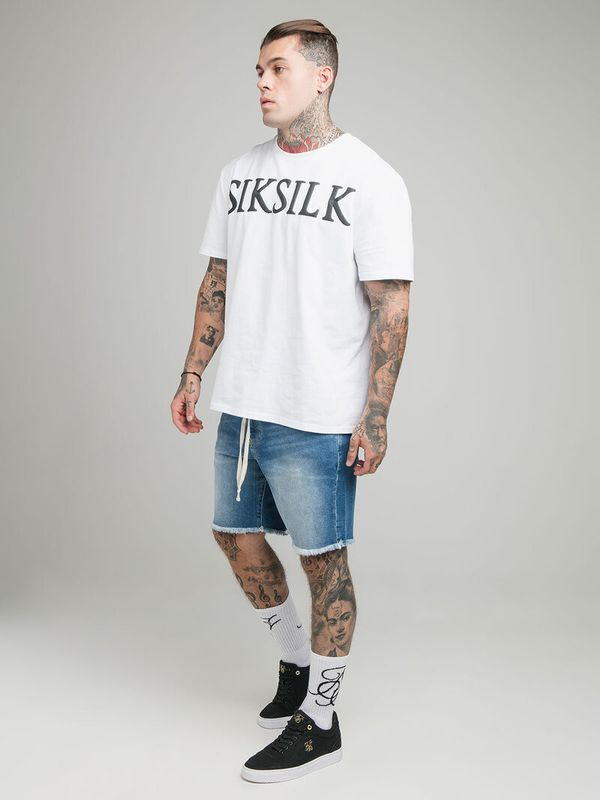 Raw Hem Denim Shorts Midstone