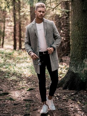 Malone 2.0 Coat Light Grey Melange
