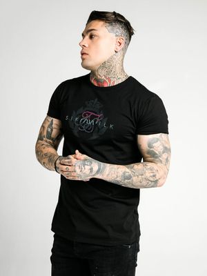 Fade Rhinestone Tee Black