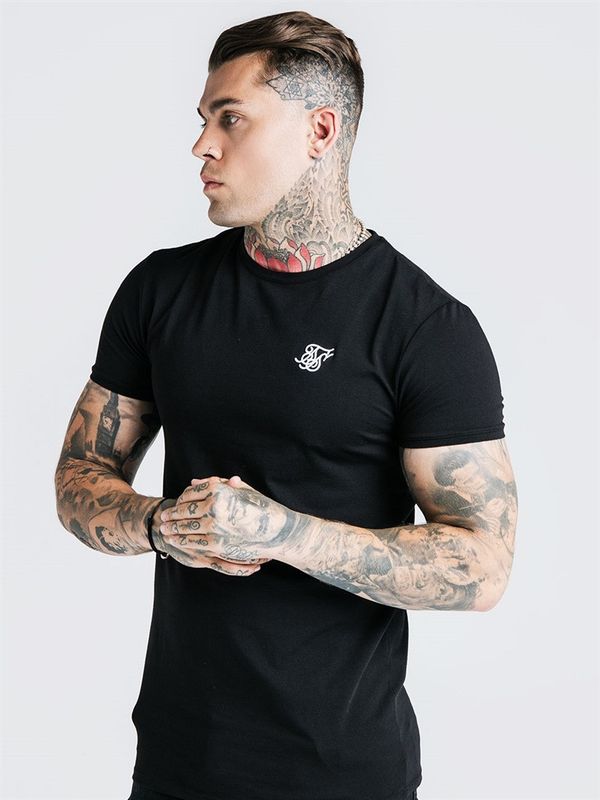 Core Straight Hem Gym Tee Black