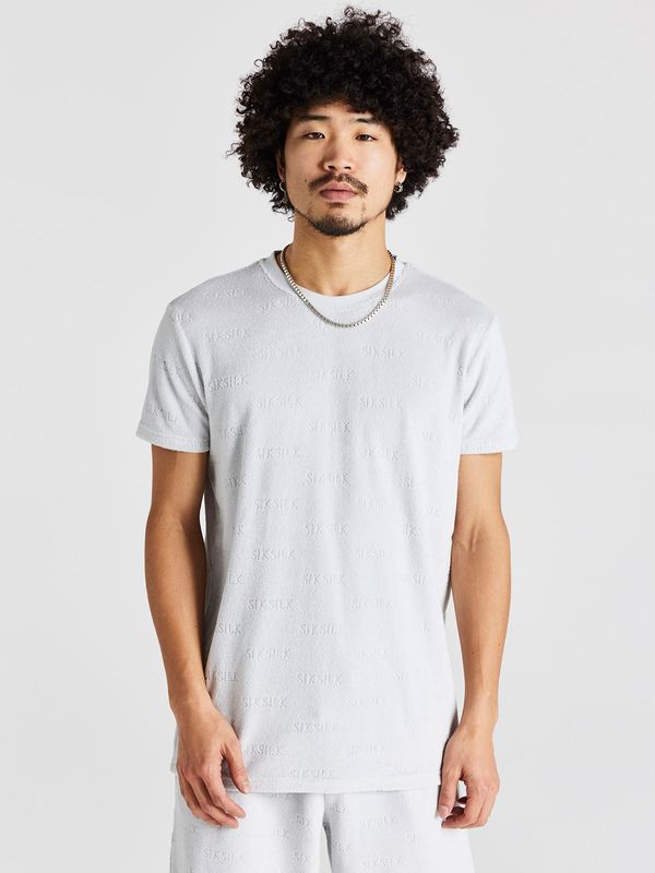 Repeat Logo Towelling Tee Grey