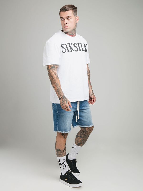Raw Hem Denim Shorts Midstone