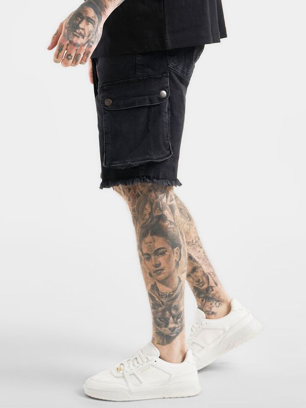 Messi x Cargo Denim Shorts Black