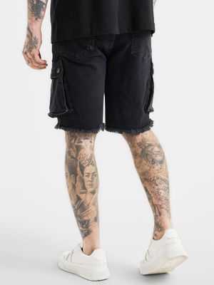 Messi x Cargo Denim Shorts Black
