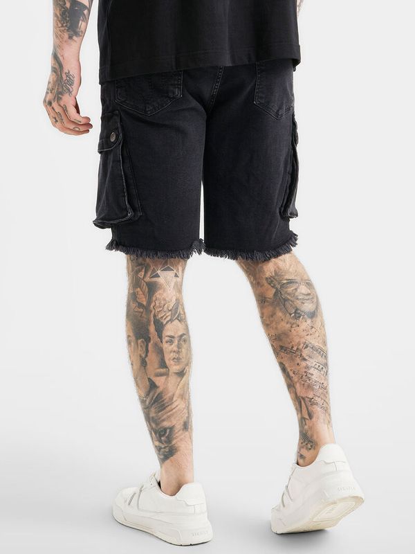 Messi x Cargo Denim Shorts Black