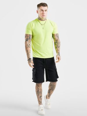 Messi x High Neck Tee Neon Yellow