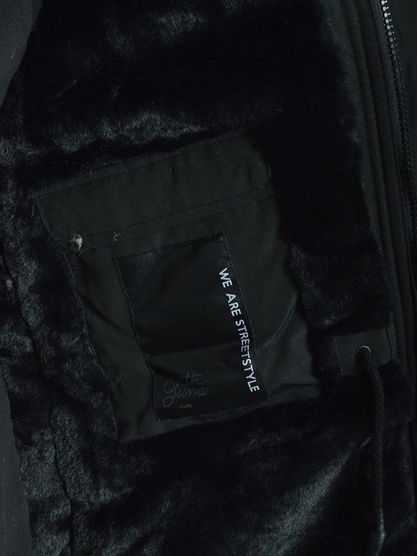 Fur Lining Parka Black/Black